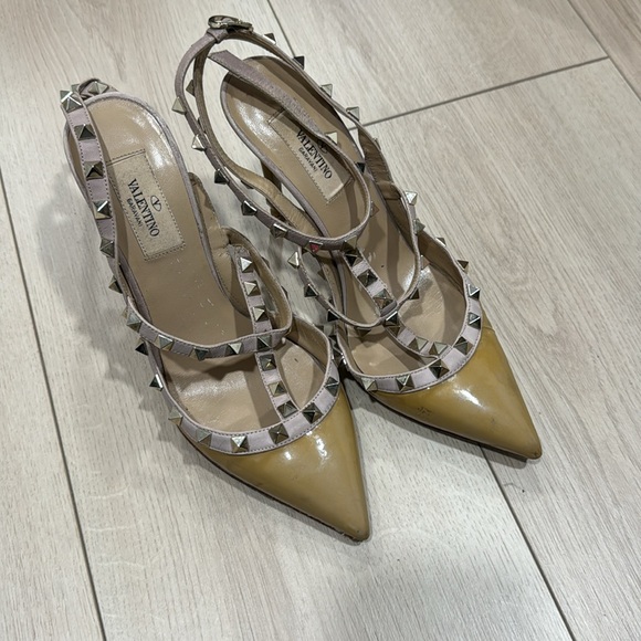 VALENTINO GARAVANI RKSTUD HEELS SHOES 37.5 - Picture 10 of 10